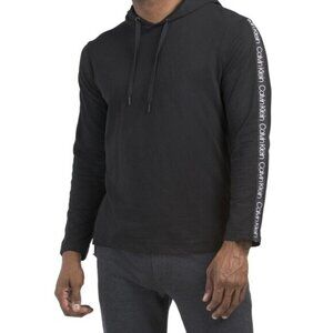 CALVIN KLEIN Men’s Logo Hoodie Sweatshirt Size Large Long Sleeve Black Logo
